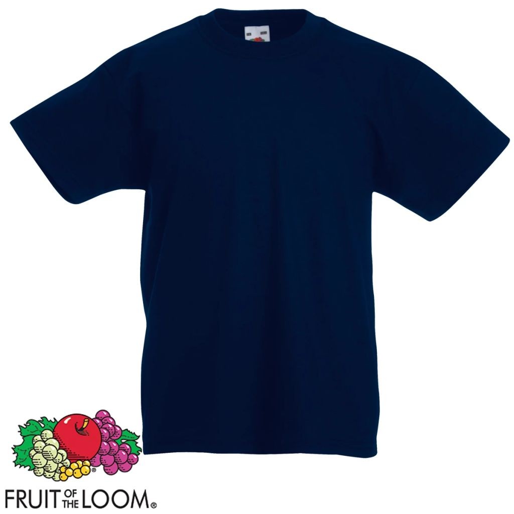 Fruit of the Loom Original Kids T-shirt 5 pcs Navy Size 128